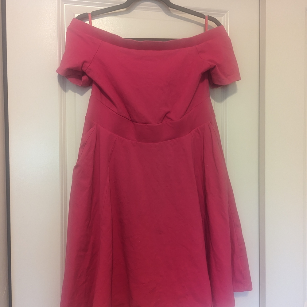 Elegant Pink Off-Shoulder Dress